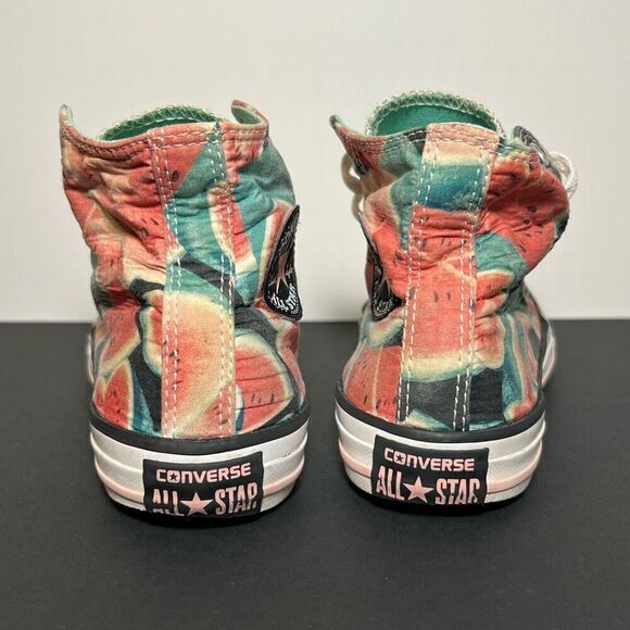 Girls CONVERSE Chuck Taylor All Star Hi Watermelon Sneakers / Size 2 - Picture 2 of 9